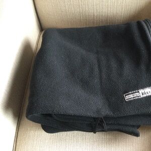 REI Black Fleece Sleeping Bag Zip Camp Travel Blanket 72”x29”